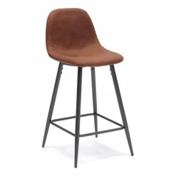 Viadurini Living Barhocker-Moderner Design Hocker aus Kunstleder und Metall - Gino