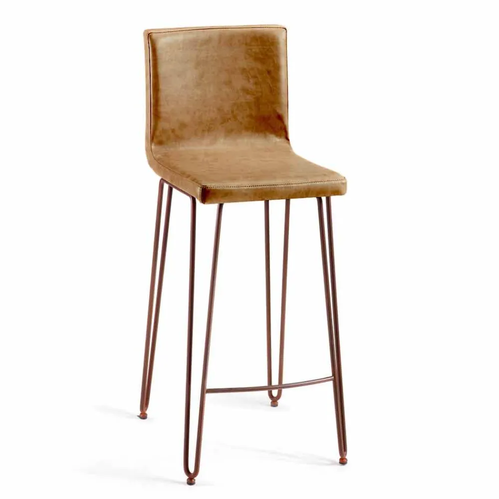 Viadurini Living Küchenhocker-Moderner Design Hocker mit hoher Rückenlehne Calo, H. 97 cm, made in Italy