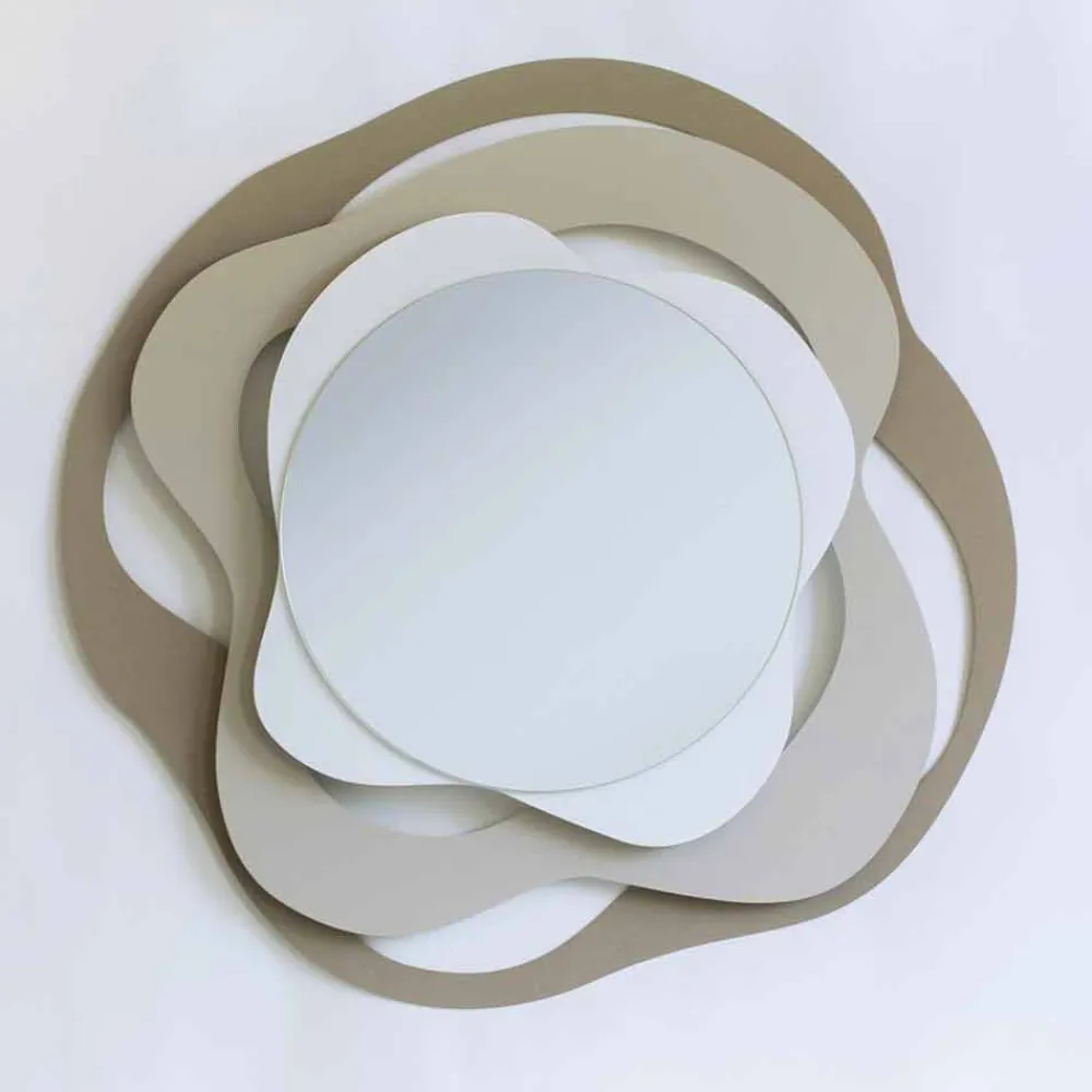 Viadurini Living Wandspiegel-Moderner Design Wandspiegel aus dreifarbigem Eisen Made in Italy - Gertrude