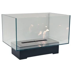 Viadurini Fire Design Bodenkamine Bioethanol-Moderner Designboden Bio-Kamin aus Glas und Stahl oder Corten - Bradley
