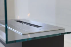 Viadurini Fire Design Bodenkamine Bioethanol-Moderner Designboden Bio-Kamin aus Glas und Stahl oder Corten - Bradley