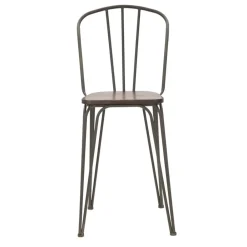 Viadurini Living Küchenhocker-Moderner Designhocker im Industriestil aus Eisen und Holz, 2 Stück - Erika