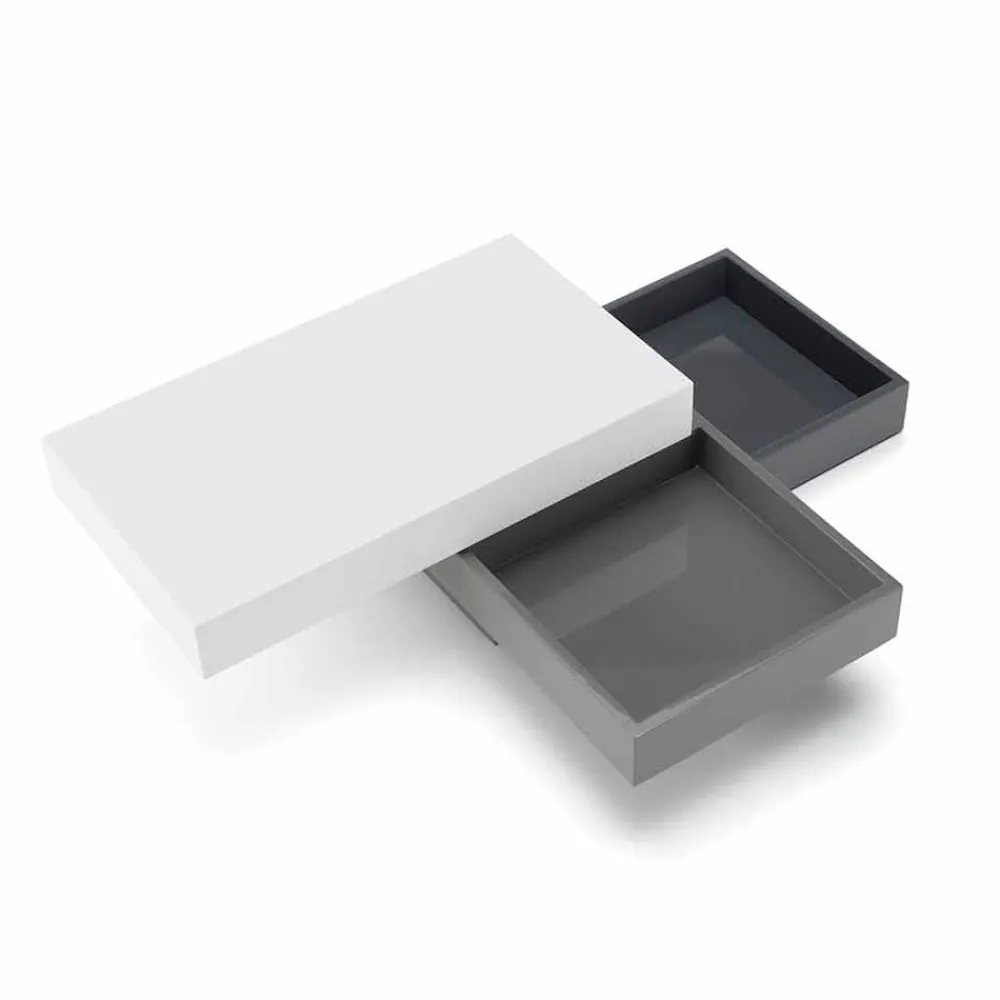 Viadurini Living Moderne Couchtische-Moderner Design-Kaffeetisch-Behälter in Mdf - Tiziana