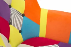 Viadurini Living Moderne Sessel-Moderner Design-Patchwork-Sessel aus Stoff und Holz - Karin