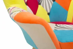 Viadurini Living Moderne Sessel-Moderner Design-Patchwork-Sessel aus Stoff und Holz - Karin