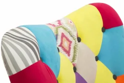 Viadurini Living Moderne Sessel-Moderner Design-Patchwork-Sessel aus Stoff und Holz - Karin