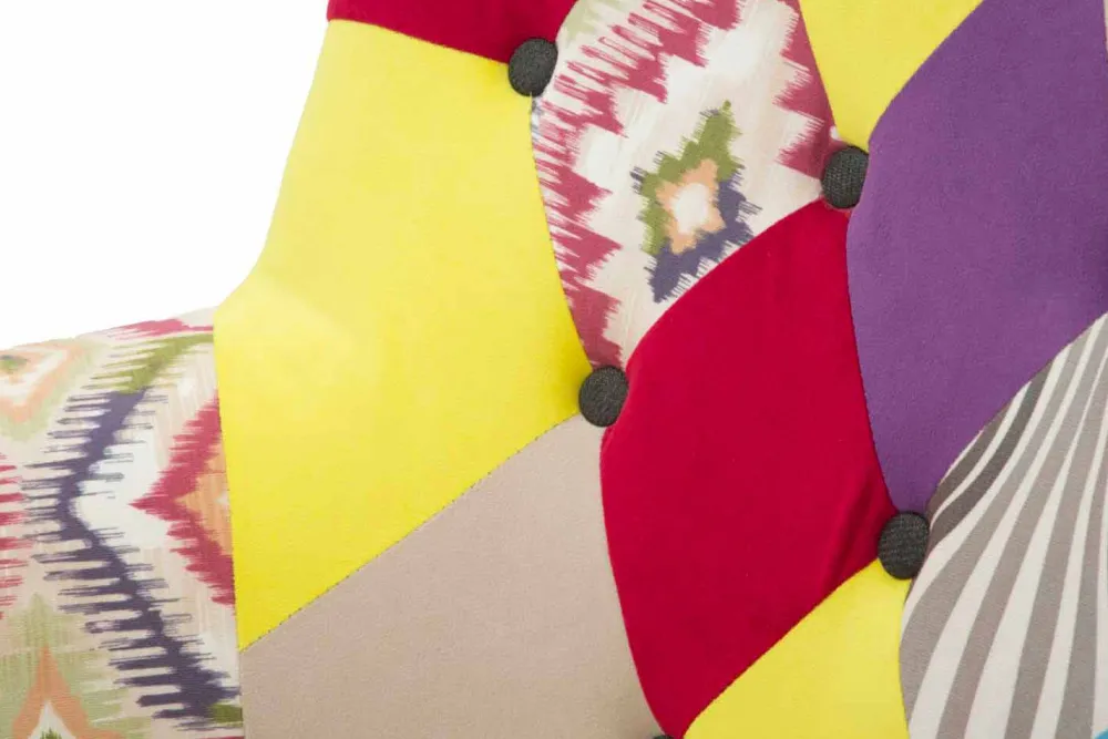 Viadurini Living Moderne Sessel-Moderner Design-Patchwork-Sessel aus Stoff und Holz - Karin