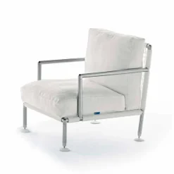 Viadurini in the Garden Metallsessel-Moderner Design-Sessel aus Stahl und schwarzem oder weißem PVC für den Außenbereich - Ontario2