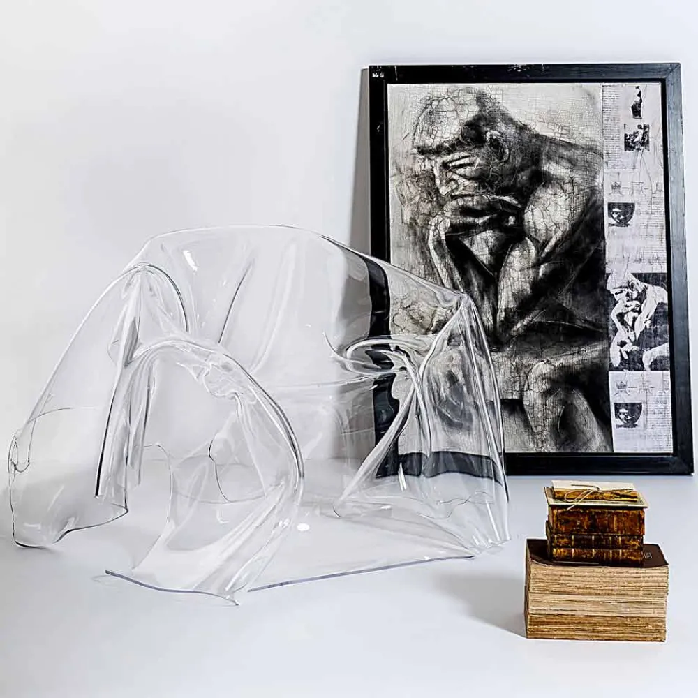 Viadurini Living Moderne Sessel-Moderner Design-Sessel aus transparentem Plexiglas Paris, hergestellt in Italien