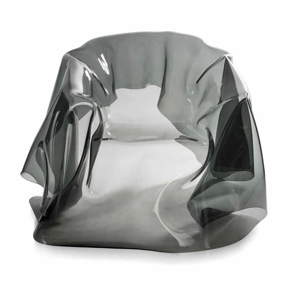 Viadurini Living Moderne Sessel-Moderner Design-Sessel aus rauchigem Plexiglas Paris, hergestellt in Italien