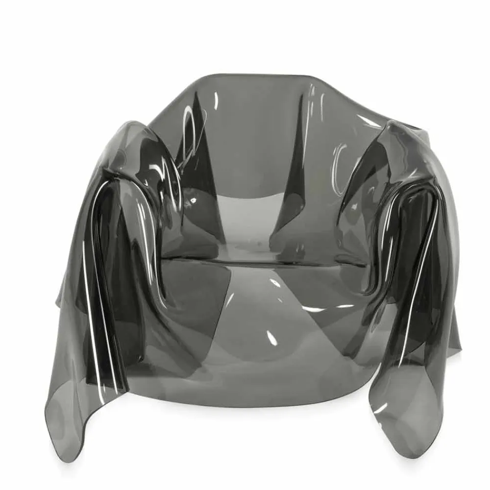 Viadurini Living Moderne Sessel-Moderner Design-Sessel aus rauchigem Plexiglas Paris, hergestellt in Italien