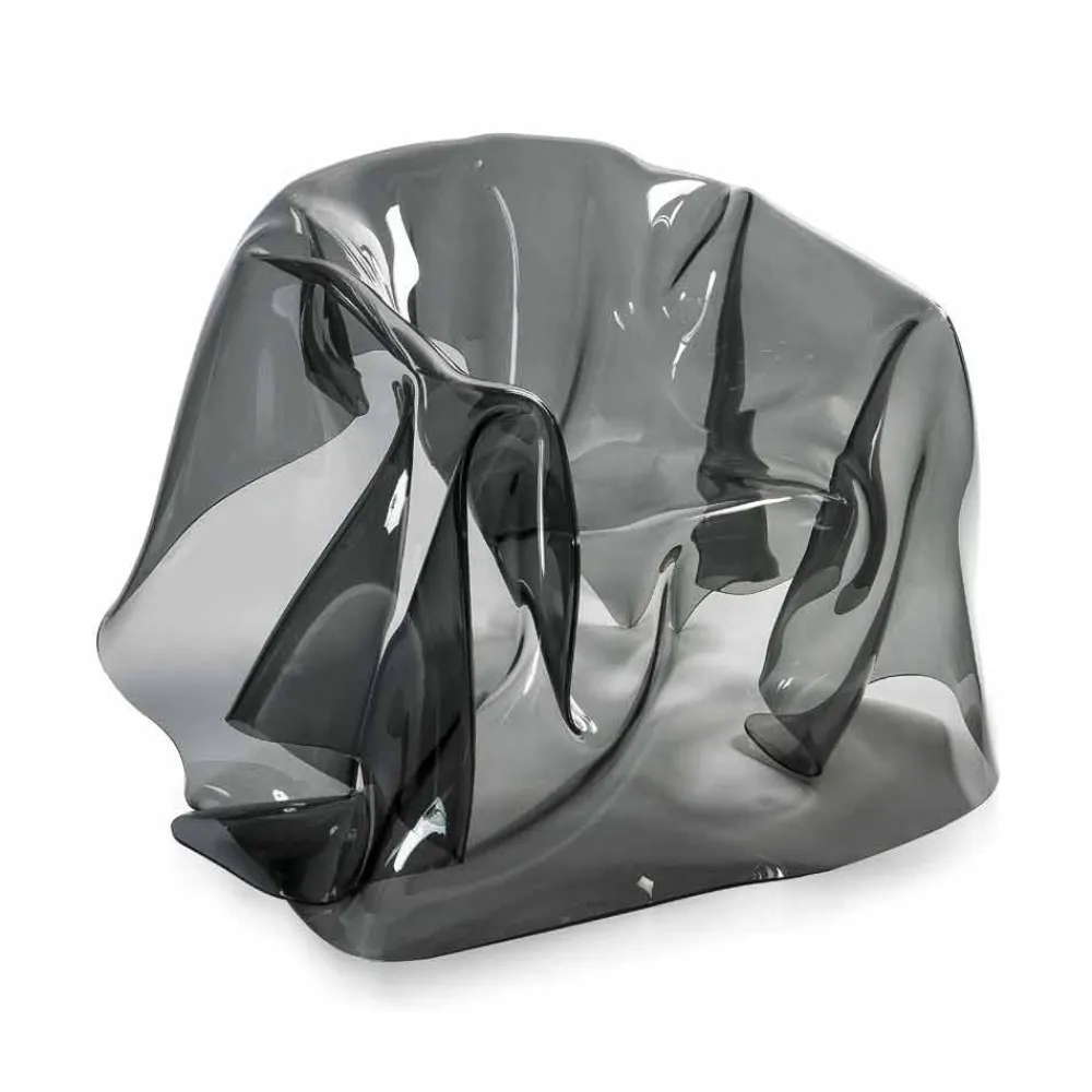 Viadurini Living Moderne Sessel-Moderner Design-Sessel aus rauchigem Plexiglas Paris, hergestellt in Italien