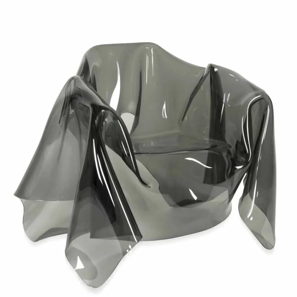 Viadurini Living Moderne Sessel-Moderner Design-Sessel aus rauchigem Plexiglas Paris, hergestellt in Italien