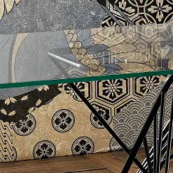 Viadurini Living Esstische-Moderner Designtisch aus gehärtetem Glas, hergestellt in Italien, Mitia