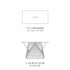 Viadurini Living Esstische-Moderner Designtisch aus gehärtetem Glas, hergestellt in Italien, Mitia