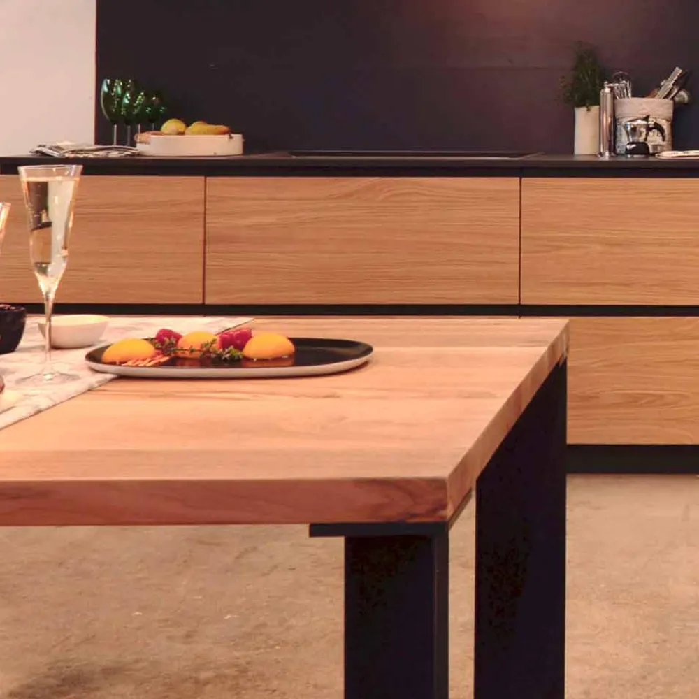 Viadurini Living Esstische Nach Mass|Esstische-Moderner Designtisch aus natürlichem Walnussholz, L180xP90cm, Yvonne