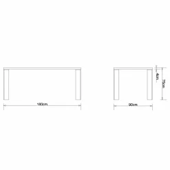 Viadurini Living Esstische Nach Mass|Esstische-Moderner Designtisch aus natürlichem Walnussholz, L180xP90cm, Yvonne