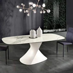 Viadurini Living Esstische-Moderner Designtisch aus Glaskeramik made in Italy, Clark