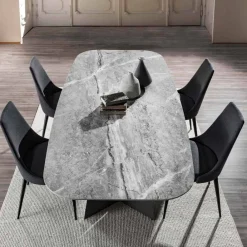 Viadurini Living Esstische-Moderner Essitisch, Tischplatte aus Feinsteinzeug - Meduno