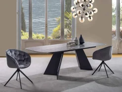 Viadurini Living Esstische-Moderner Essitisch, Tischplatte aus Feinsteinzeug - Meduno