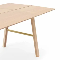 Viadurini Living Esstische-Moderner Esstisch aus Eschenholz mit schwarzen oder goldenen Details - Andria