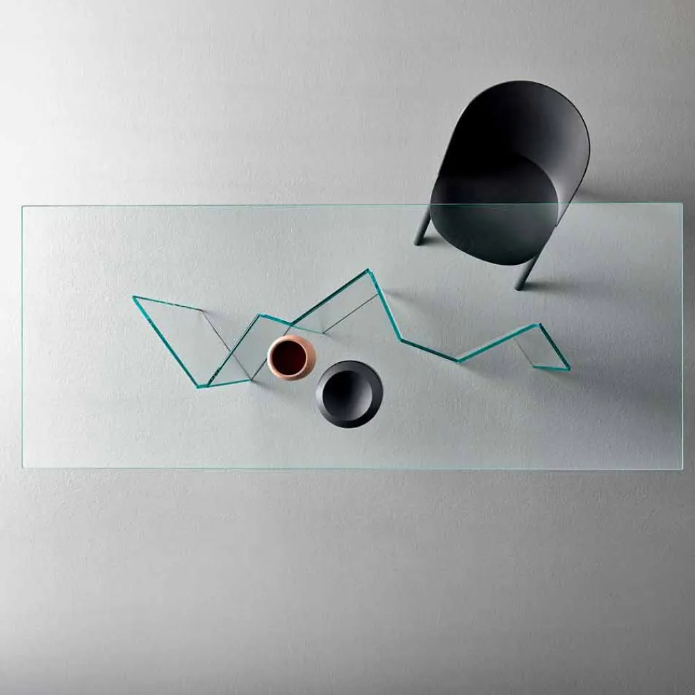 Viadurini Living Esstische Nach Mass|Esstische-Moderner Esstisch aus extraleichtem oder geräuchertem Glas Made in Italy - Zufällig