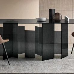 Viadurini Living Esstische Nach Mass|Esstische-Moderner Esstisch aus extraleichtem oder geräuchertem Glas Made in Italy - Zufällig