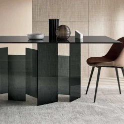 Viadurini Living Esstische Nach Mass|Esstische-Moderner Esstisch aus extraleichtem oder geräuchertem Glas Made in Italy - Zufällig