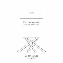 Viadurini Living Esstische-Moderner Esstisch aus MDF-Holz und Metall, hergestellt in Italien, Dionigi