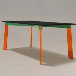 Viadurini Living Esstische-Moderner Esstisch mit Holzplatte und Stahlgestell, hergestellt in Italien – Aronte