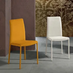 Viadurini Living Moderne Stühle-Moderner Esszimmerstuhl aus Stoff, hergestellt in Italien, Porzia