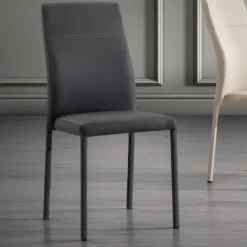 Viadurini Living Moderne Stühle-Moderner Esszimmerstuhl aus Ökoleder, hergestellt in Italien, Luigina