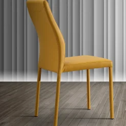 Viadurini Living Moderne Stühle-Moderner Esszimmerstuhl aus Ökoleder, hergestellt in Italien, Luigina