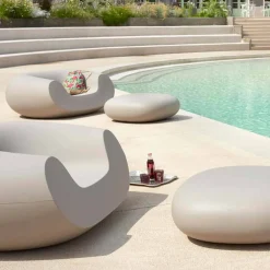 SLIDE Sessel Kunststoff-Moderner farbiger Gartensessel Chubby, hergestellt in Italien