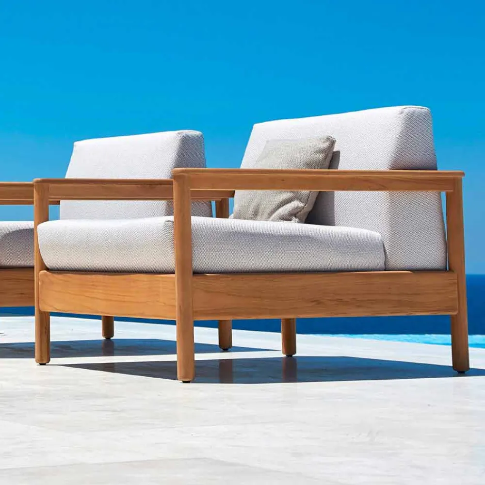 Varaschin Stoffsessel-Moderner Gartensessel aus Stoff gepolstert Bali