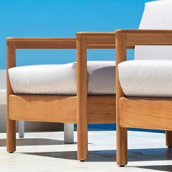 Varaschin Stoffsessel-Moderner Gartensessel aus Stoff gepolstert Bali