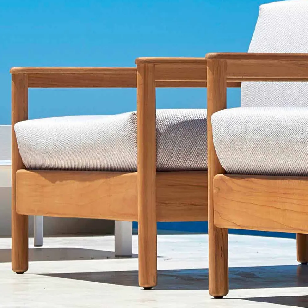 Varaschin Stoffsessel-Moderner Gartensessel aus Stoff gepolstert Bali