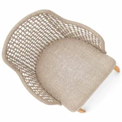 Varaschin Holzsessel-Moderner Gartensessel aus massivem Irokoholz Emma