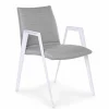 Viadurini in the Garden Gartenstühle Metall-Moderner Gartenstuhl mit Armlehnen aus weißem Aluminium Homemotion - Liliana