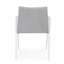 Viadurini in the Garden Gartenstühle Metall-Moderner Gartenstuhl mit Armlehnen aus weißem Aluminium Homemotion - Liliana