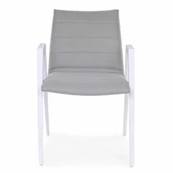 Viadurini in the Garden Gartenstühle Metall-Moderner Gartenstuhl mit Armlehnen aus weißem Aluminium Homemotion - Liliana
