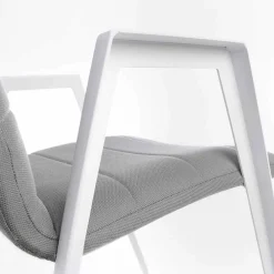 Viadurini in the Garden Gartenstühle Metall-Moderner Gartenstuhl mit Armlehnen aus weißem Aluminium Homemotion - Liliana