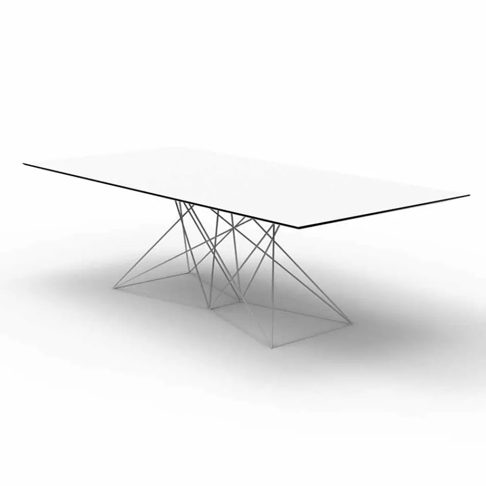 Vondom Gartentische Fest-Moderner Gartentisch aus HPL und Edelstahl Faz