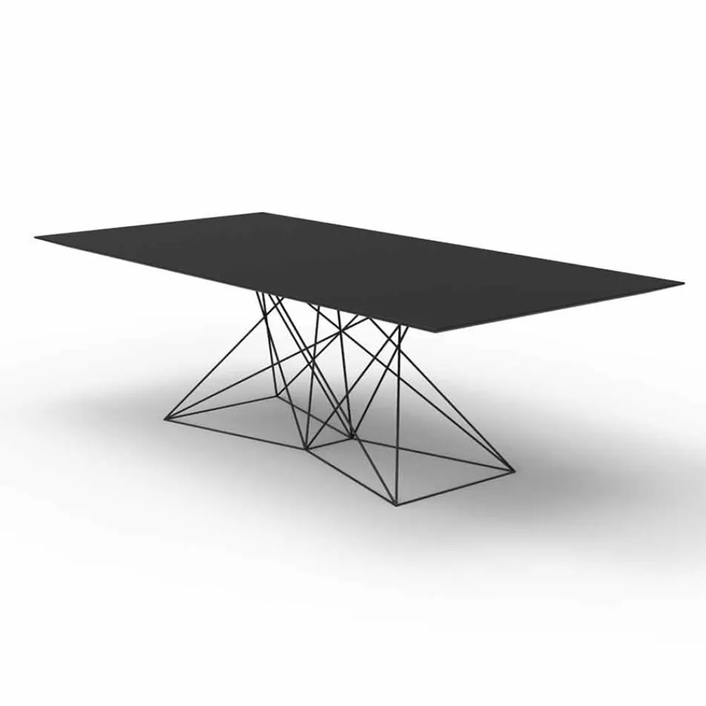 Vondom Gartentische Fest-Moderner Gartentisch aus HPL und Edelstahl Faz