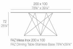 Vondom Gartentische Fest-Moderner Gartentisch aus HPL und Edelstahl Faz