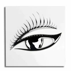 Viadurini Living Abstrakte Bilder-Moderner handwerklicher Rahmen aus Holz, Stahl und Harz Made in Italy - Eye