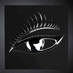 Viadurini Living Abstrakte Bilder-Moderner handwerklicher Rahmen aus Holz, Stahl und Harz Made in Italy - Eye