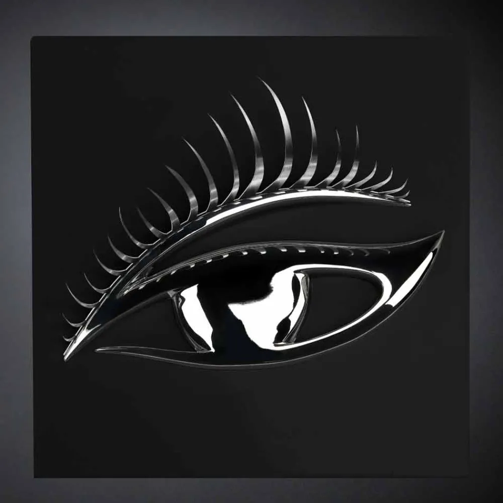 Viadurini Living Abstrakte Bilder-Moderner handwerklicher Rahmen aus Holz, Stahl und Harz Made in Italy - Eye