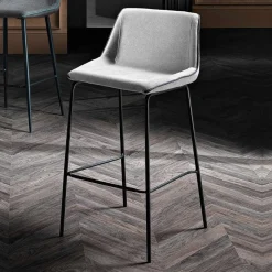 Viadurini Living Küchenhocker-Moderner Hocker aus farbigem Metall und Stoff Made in Italy - Marianet