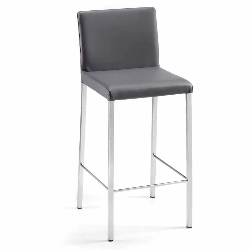 Viadurini Living Küchenhocker-Moderner Hocker aus Kunstleder, H.94 cm Alwyn, vollständig in Italien hergestellt